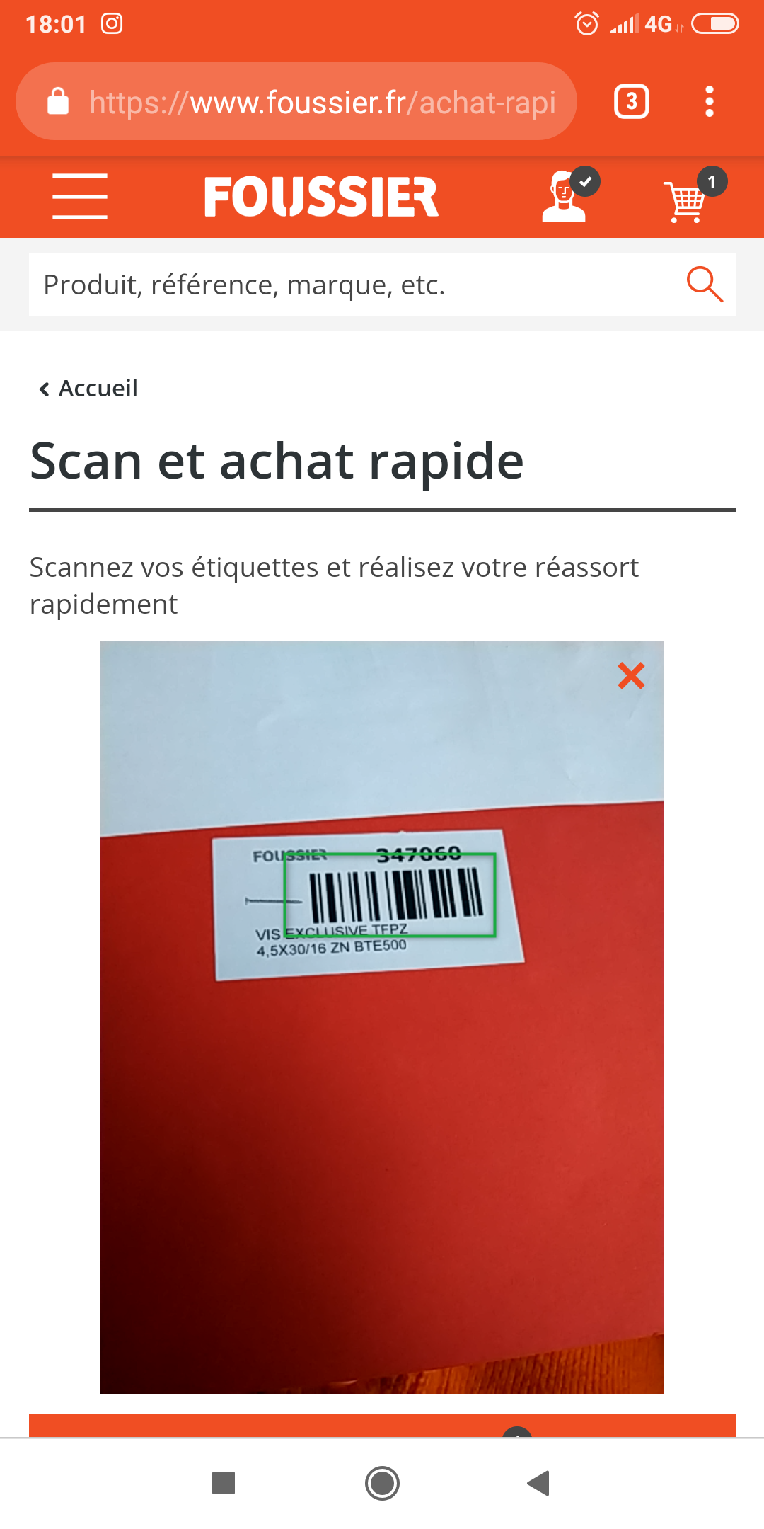 Scanner une étiquette